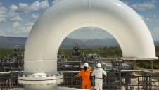 Pictured: Researchers at the Sustainable Gas Institute (SGI) testing a small-scale CCS prototype in 2018